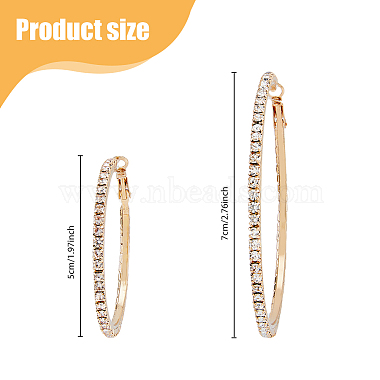 6 Pairs 6 Style Crystal Rhinestone Big Hoop Earrings(EJEW-FI0001-35)-2