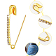 40Pcs 2 Color Crystal Rhinestone Safety Pin Brooches(FIND-GL0001-40)-4