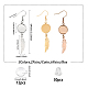 6 Pairs 6 Color Blank Clear Glass Dome Dangle Earrings(EJEW-AB00013)-2