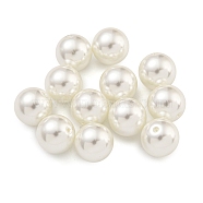 Baking Painted Pearlized Glass Pearl Round Beads, White, 10mm, Hole: 1mm(HY-S004-01C)