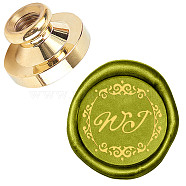 Wax Seal Brass Stamp Head, for Wax Seal Stamp, Letter Pattern, 25x14.5mm(AJEW-WH0209-374)