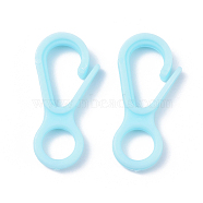 Plastic Lobster CLaw Clasps, Sky Blue, 33x15.5x4.5mm, Hole: 7.5mm(KY-D012-06)