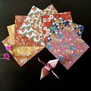 Origami Paper, Handmade Folding Paper, for Kids School DIY and Arts & Crafts, Sakura, 140x140mm, 60 sheets/bag(PW-WG64106-01)
