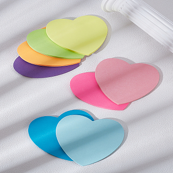 1Set Paper Sticky Note Pads, Memo Pad, for Office & School Supplies, Heart, 70x69x2.5mm, 8 books/set