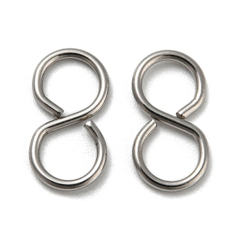 304 Stainless Steel S-Hook Clasps, Stainless Steel Color, 13.5x7x1mm, Inner diameter: 5mm.