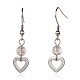 Heart Natural Gemstone Dangle Earrings(EJEW-JE01884)-2