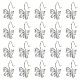 20Pcs Bowknot Brass Micro Pave Clear Cubic Zirconia Earring Hooks(ZIRC-GO0001-02)-1
