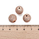 Perles de cubes zircone en laiton (ZIRC-F001-15RG)-4