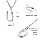 SHEGRACE Rhodium Plated 925 Sterling Silver Initial Pendant Necklaces(JN917A)-2