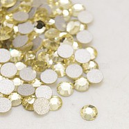 Glass Flat Back Rhinestone, Grade A, Back Plated, Faceted, Half Round, Jonquil, 4.6~4.8mm, about 1440pcs/bag(RGLA-C002-SS20-213)