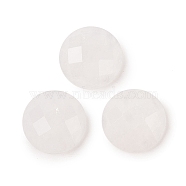 Natural Quartz Crystal Rock Crystal Cabochons, Half Round/Dome, Faceted, 16x5.5~6mm(G-C146-03M)