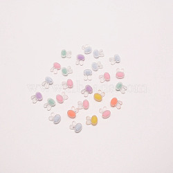 Frosted Transparent Acrylic Beads, Bead in Bead, Rabbit, Mixed Color, 15.5x12x10mm, Hole: 2mm, about 50pcs/bag(FACR-CJC0005-03)