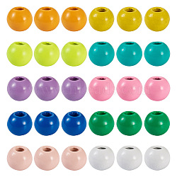Pandahall 100Pcs 10 Colors Spray Painted Alloy Beads, Round, Mixed Color, 4x3mm, Hole: 1.2mm, 10pcs/color(FIND-TA0003-08)