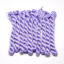 Braided Polyester Cords, Medium Purple, 1mm, about 28.43 yards(26m)/bundle, 10 bundles/bag(OCOR-Q039-032)