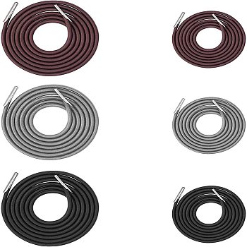 Elastic Rubber Cord/Band, with Iron Finding, Webbing Garment Sewing Accessories, Mixed Color, 4.5mm, 4stands/set, 3sets/bag