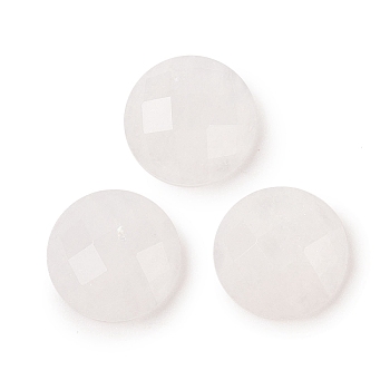 Natural Quartz Crystal Rock Crystal Cabochons, Half Round/Dome, Faceted, 16x5.5~6mm