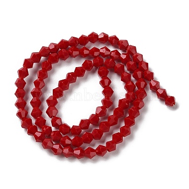 Opaque Solid Color Imitation Jade Glass Beads Strands(GLAA-F029-P4mm-01)-2