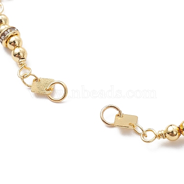 Rhombus Brass Link Bracelet Making(AJEW-JB01150-34)-2