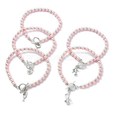 Pink Mixed Shapes Alloy Bracelets