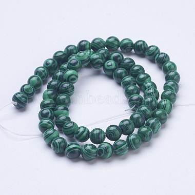 Synthetic Malachite Beads Strands(G-D855-02-6mm)-2