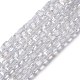 Chapelets de perles en verre galvanoplastique(X-EGLA-D018-8x8mm-01)-4
