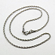 Tarnish Resistant 304 Stainless Steel Necklaces Men's Rope Chain Necklaces(NJEW-G038-101)-1