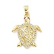 Brass Micro Pave Cubic Zirconia Pendants(KK-F877-13G)-1