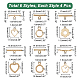 24Pcs 6 Styles Rack Plating Brass Toggle Clasps(KK-DC0001-45)-2