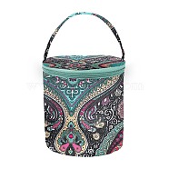 Polyester Column Yarn Storage Bags, for Portable Knitting Yarn Balls Organizer, Flower, 14x14cm(SENE-PW0017-08G)