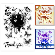 Custom PVC Plastic Clear Stamps, for DIY Scrapbooking, Photo Album Decorative, Cards Making, Butterfly, 160x110x3mm(DIY-WH0448-0408)