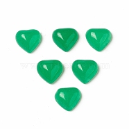 Natural Malaysia Jade Cabochons, Dyed, Flat Back Heart, 7.5~8x8~8.5x3.5~4mm(G-G994-H02-01)