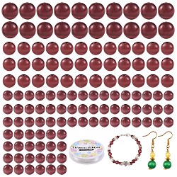 DIY Round Cat Eye Beads Bracelet Making Kit, Including Round Cat Eye Beads, Elastic Thread, Purple, Beads: 175pcs/set(DIY-SZ0006-56A)