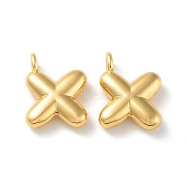 Real 18K Gold Plated Letter X Brass Pendants