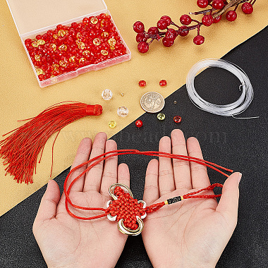 1 Bag DIY Handmade Beaded Weaving Gourd Pendant Decoration Kit(DIY-AR0002-57)-3