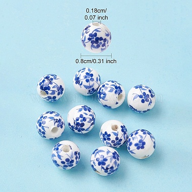 perles de porcelaine à la main(PORC-YW0001-06B)-2