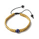 Natural Lapis Lazuli(Dyed) Stretch Bracelets Set for Girl Women(BJEW-JB06805-02)-2