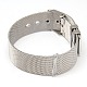 réglable 304 inoxydable bracelets en acier de décision(BJEW-M026-02)-1