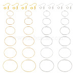 DIY Dangle Earring Kits, Including Alloy Linking Rings, Brass Linking Rings & Earring Hooks & Jump Rings, Mixed Color, 35x1mm, Inner Diameter: 33.5mm, 2 colors, 2pcs/color, 4pcs(DIY-TA0010-81)