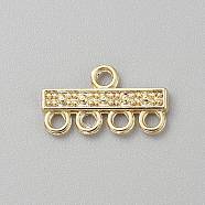 Alloy Chandelier Component Links, with Loops, Real 14K Gold Filled, 12x21x2mm, Hole: 2mm(FIND-WH0111-565G-01)