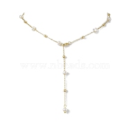 Natural Cultured Freshwater Pearl Beaded Necklaces, Brass Cable Chains Necklaces, Golden, 19.09 inch(48.5cm)(NJEW-JN04752)