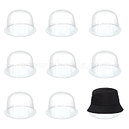 PVC Plastic Hat Stand Rack, Tabletop Hat Holders, Display Wig Stand, Half Round, Clear, 210x130mm(DIY-WH0030-33)