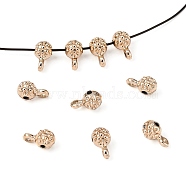 Flower Tube Bails, Loop Bails, Alloy Bail Beads, Rose Gold, 11x6x6mm, Hole: 2mm(PALLOY-I114-12RG-AAA)
