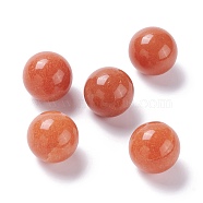 Natural Red Aventurine Beads, No Hole/Undrilled, for Wire Wrapped Pendant Making, Round, 20mm(G-D456-16)