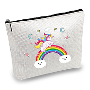 12# Cotton-polyester Bag, Stroage Bag, Rectangle, Rainbow Pattern, 18x25cm(ABAG-WH0029-017)