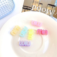 Opaque Acrylic Beads, Letter, Mixed Color, 11.4x25.3x7.2mm, Hole: 3.5mm(OACR-H038-05)