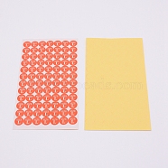 Size L Clothing Size Round Sticker Labels, Adhesive Stickers, for Clothing T Shirts, Orange, 15.5x9x0.02cm, 84pcs/sheet, 15sheets/set, 1260pcs/set(DIY-WH0209-86A)