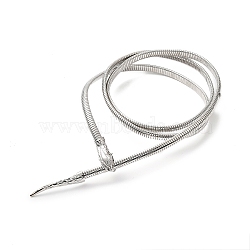 Alloy Snake Chain Belt, Serpentine Waist Chain Necklace Bracelet for Women, Platinum, 1085mm(NJEW-Q391-03P)