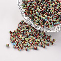 12/0 Opaque Colours Seep Glass Beads, Round Seed Beads, Colorful, 1.5~2x2mm, Hole: 0.5mm, about 22500pcs/450g(SEED-M008-C38)
