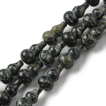 Natural Kambaba Jasper Beads Strands, Gourd, 17.5~18.5x9.5~10mm, Hole: 1.2mm, about 23~24pcs/strand, 16.14~16.34 inch(41~41.5cm)