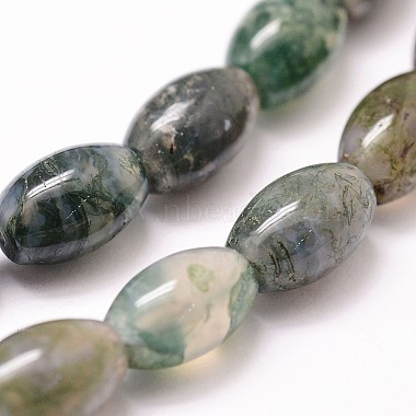 Natural Moss Agate Beads Strands(G-N0173-07-8x12mm)-3